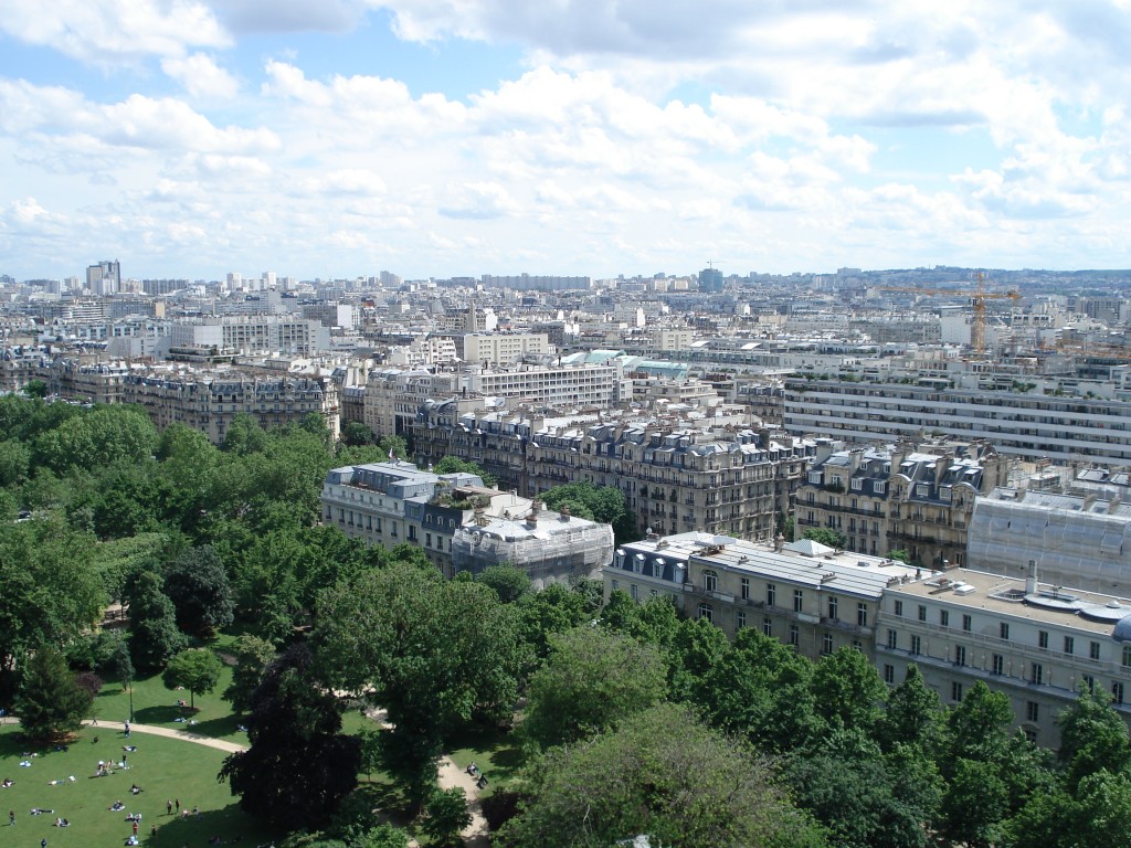 view of paris from eiffel tower