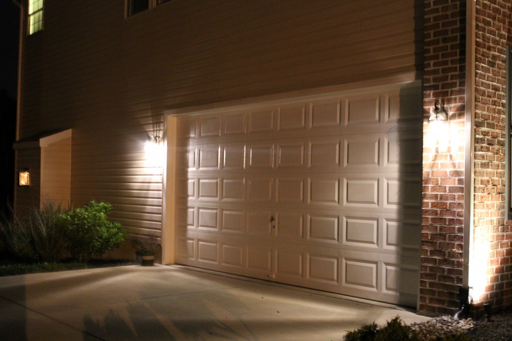 Our Home From Scratch, Lights Outside Garage Door